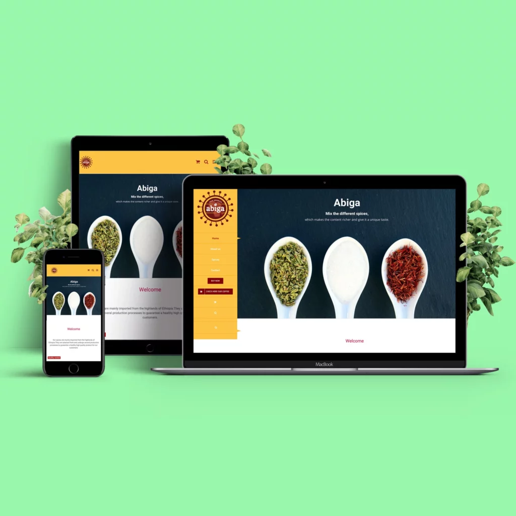 UI design van Abiga coffee utrecht