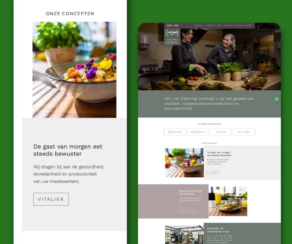 UI design van VAN LIER