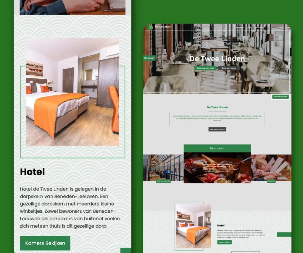 UI design van De twee linden