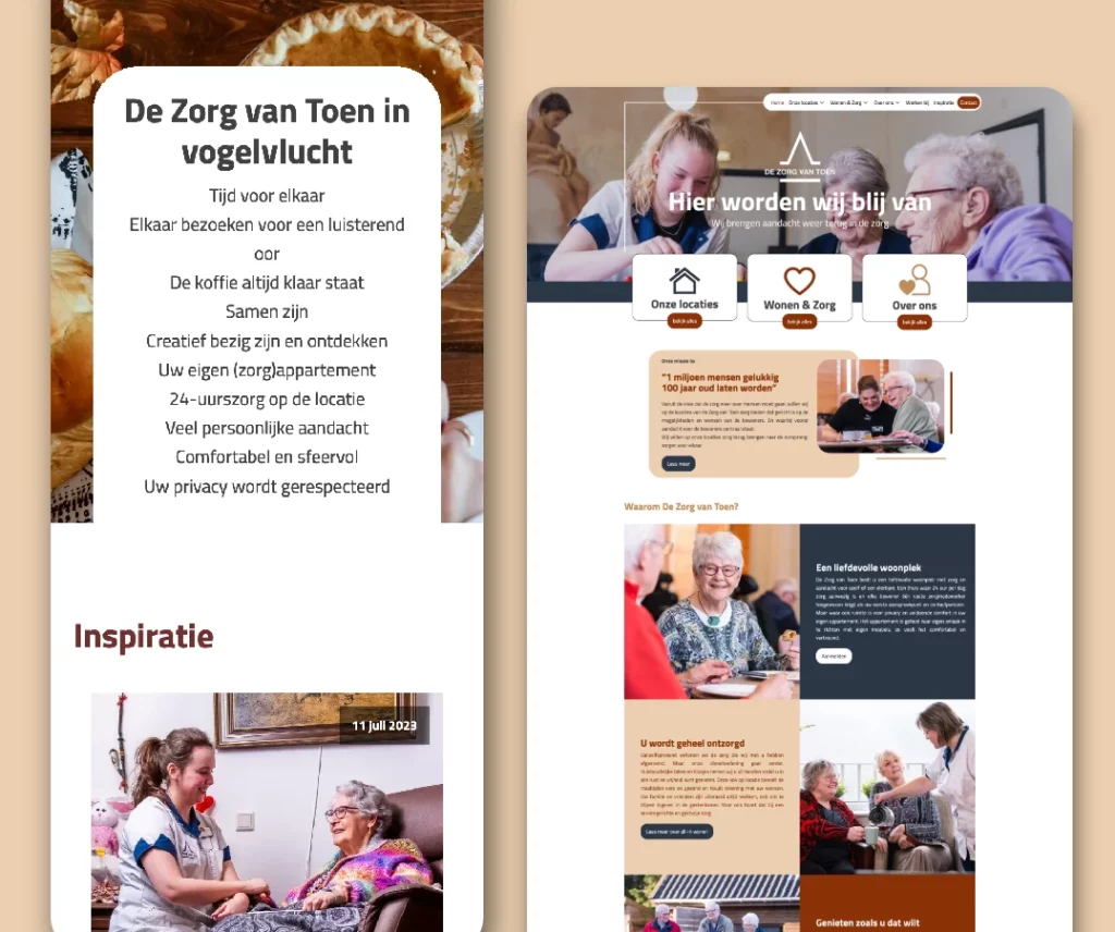 UI design van Zorg van toen