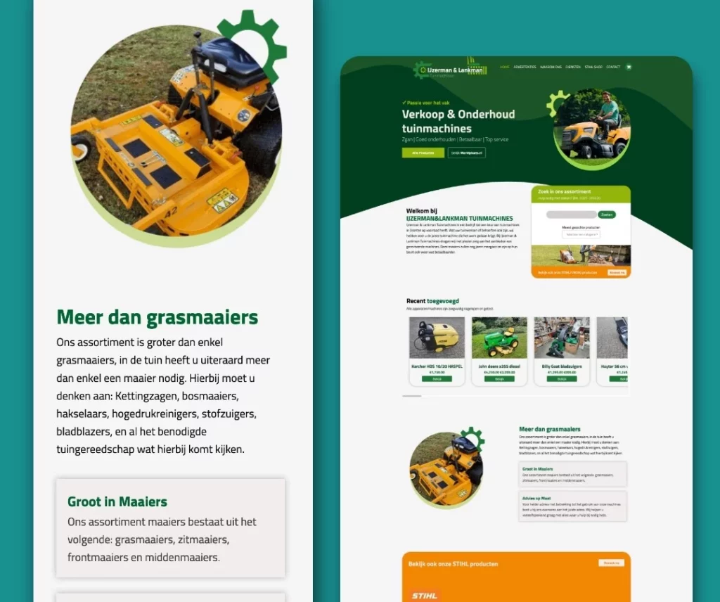 Ijzerman & Lankeman website ontwerp